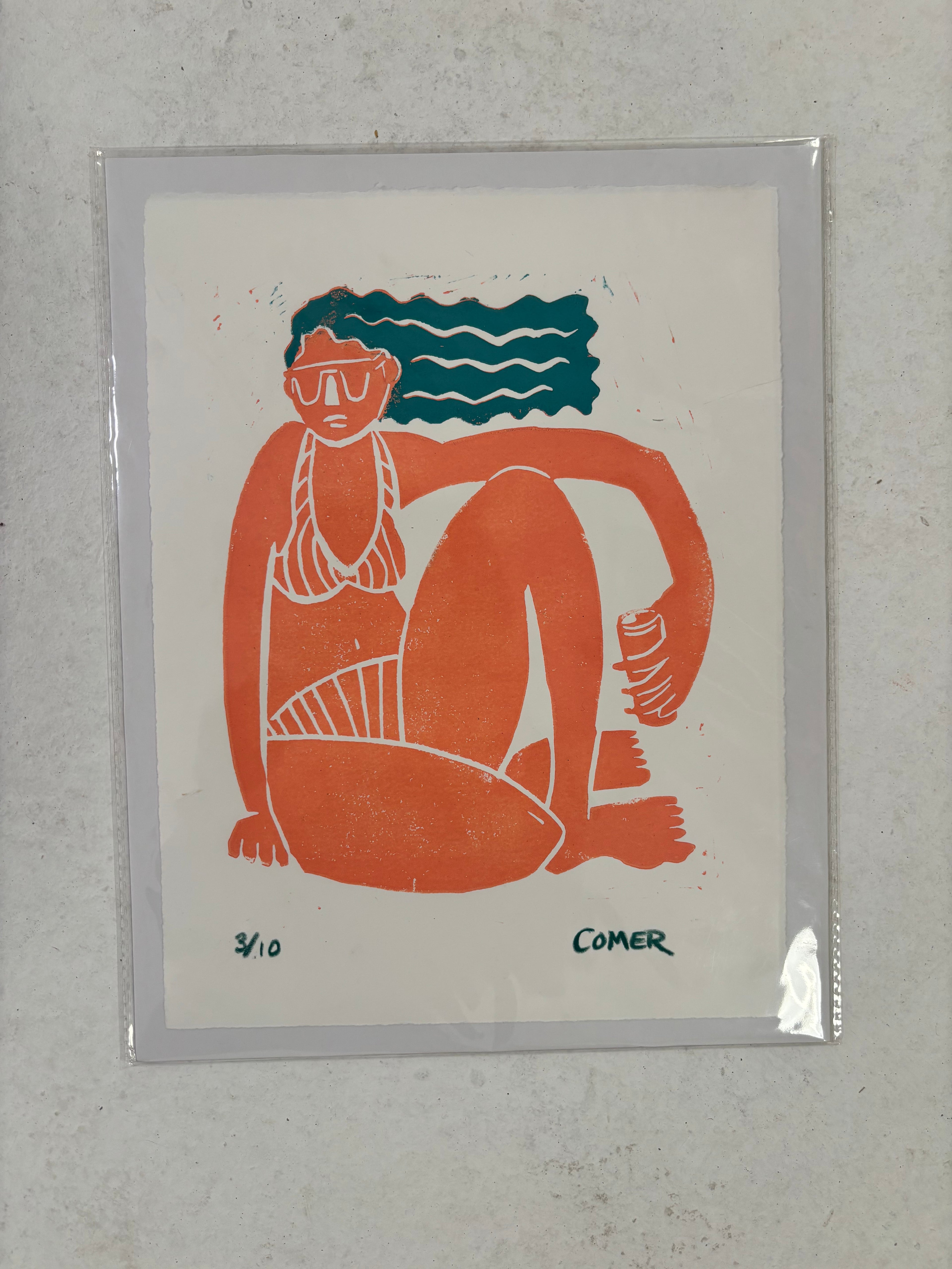 beach girl print