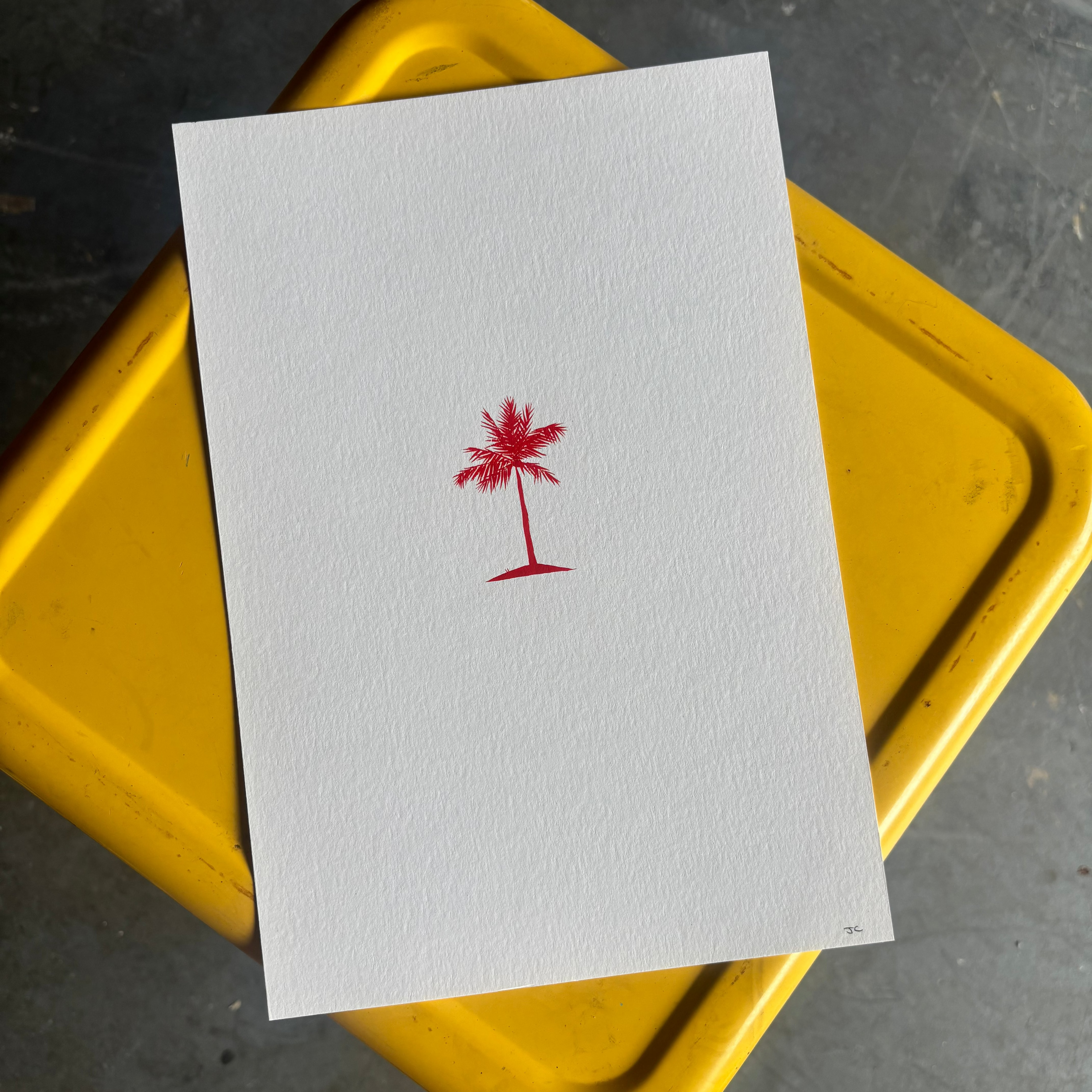 Red Palm Painting 4