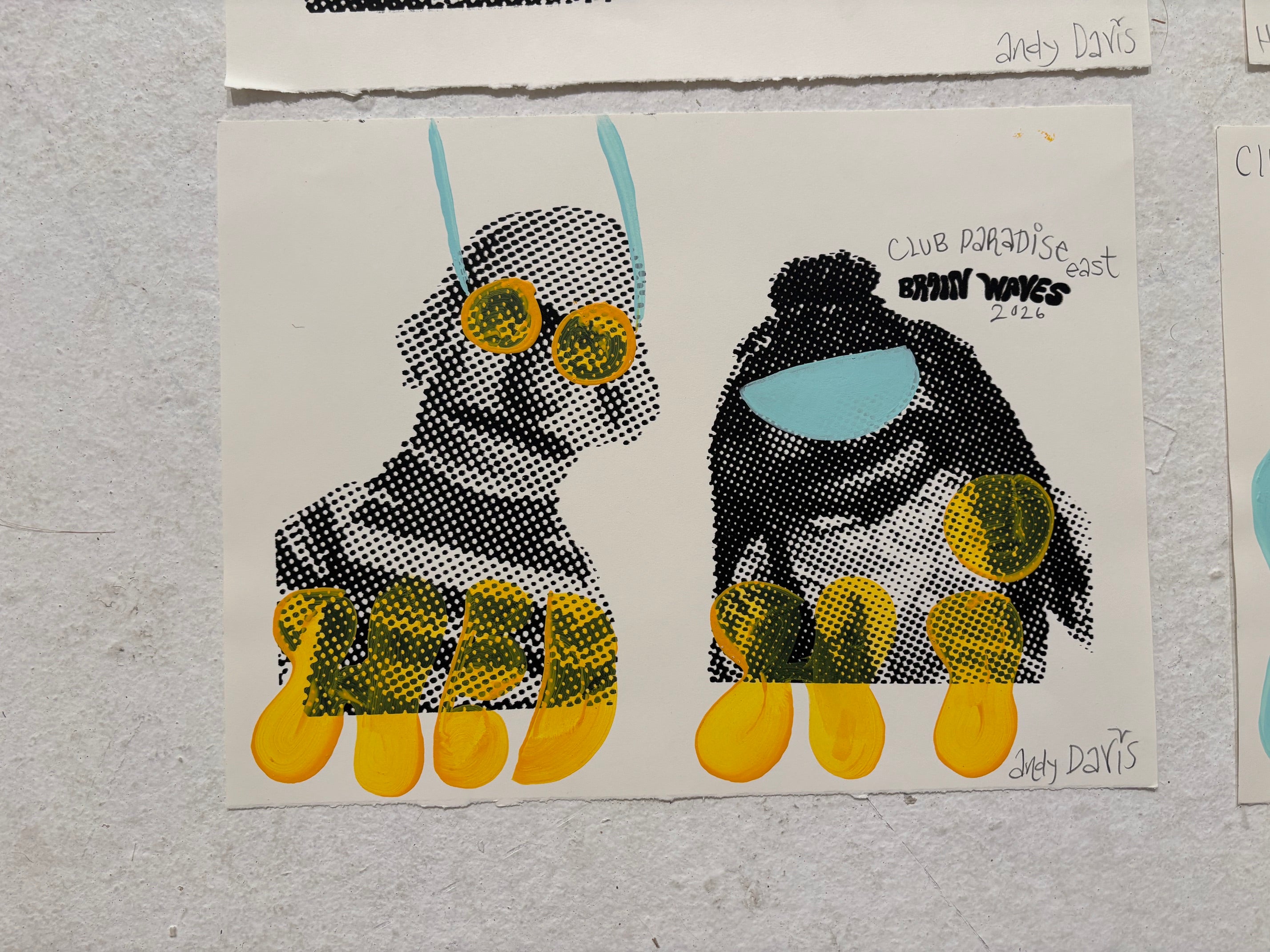 Andy Davis Embellished Screen Print