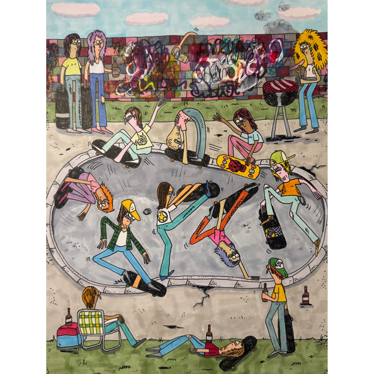 Skate party art the bbq bowl