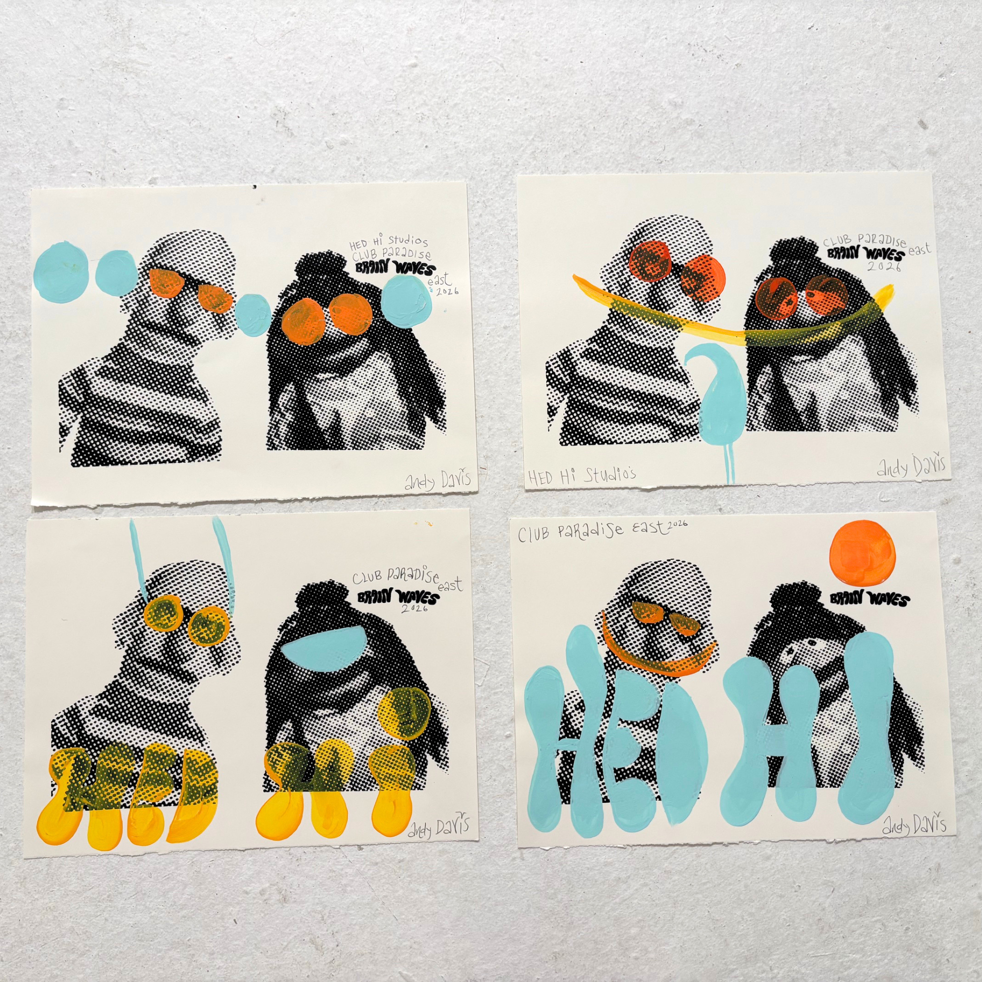 Andy Davis Embellished Screen Print