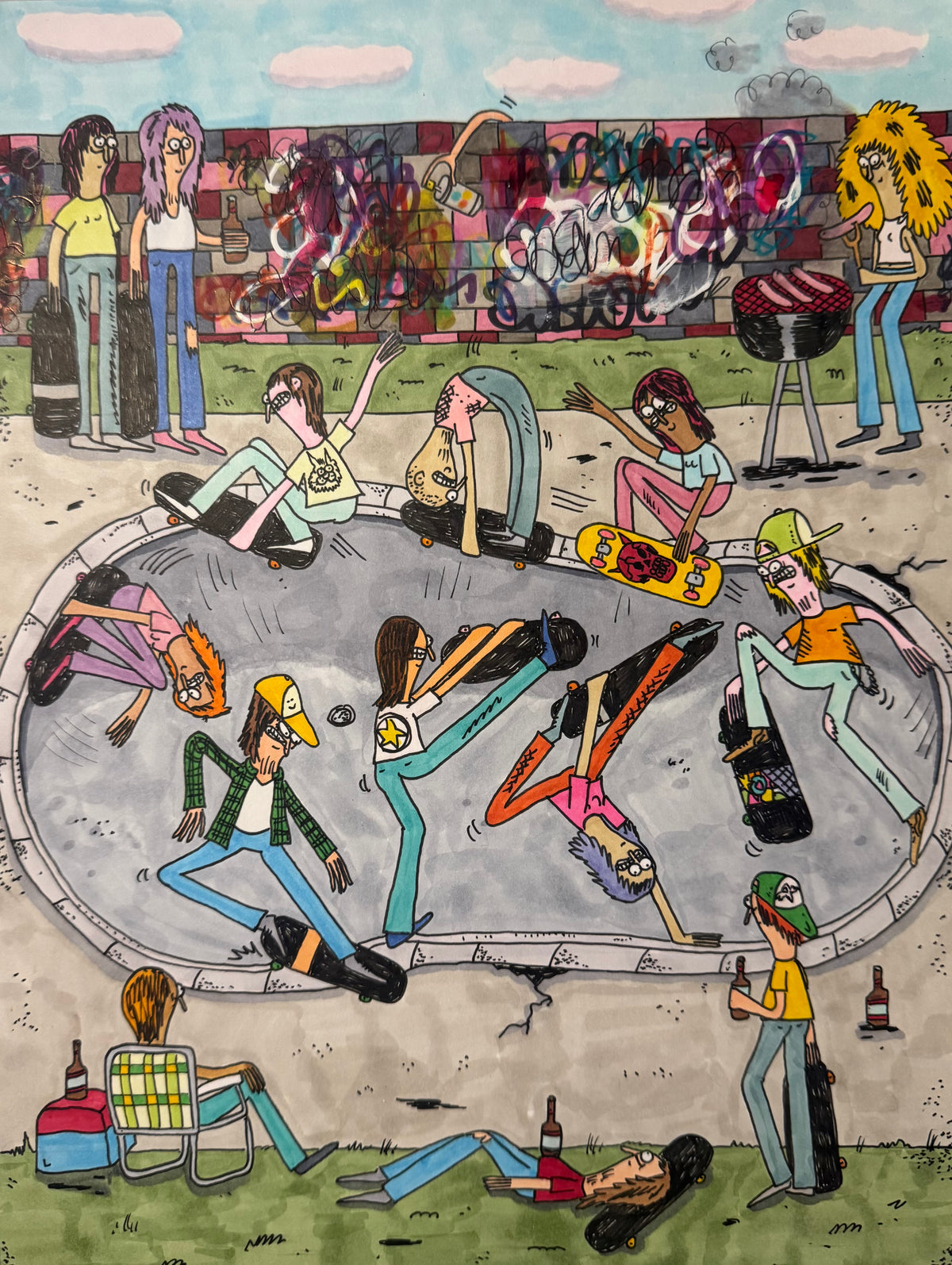 Skate party art the bbq bowl